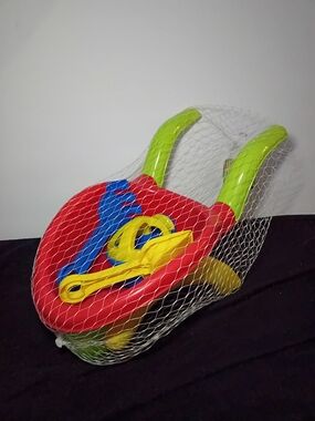 Kids Wheelbarrow Garden Set 4pc Toy Box Outdoor Play Ages 3+ New